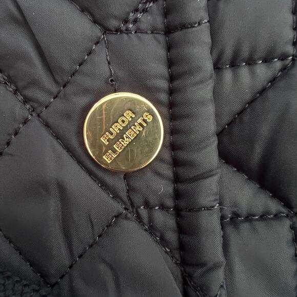 Cashew Flower Sherven X. Quilted Lightweight Womens Navy Blue Jacket Sz 40 USA 8 - Picture 9 of 15